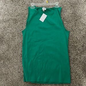 J Crew nwt cotton green sleeveless tank top size medium